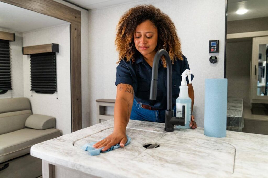 how to clean an rv interior