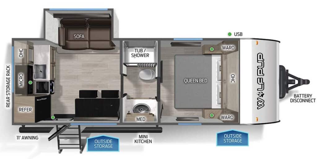 FOREST_RIVER_WOLF_PUP_17SC Floor Plan