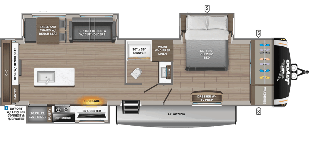 Jayco Eagle overview floor plan