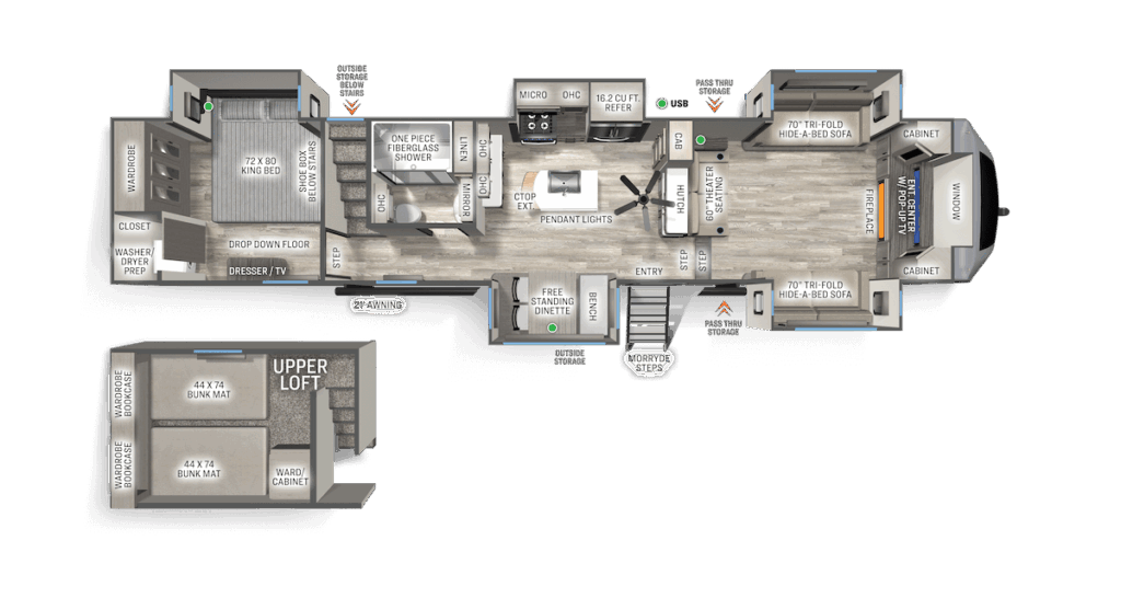 Sierra-3990FL-2026-Floor Plan-front-living-fifth-wheel