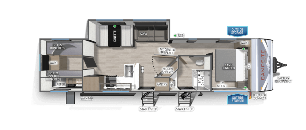 26 Campsite Reserve 29TJ Floor Plan