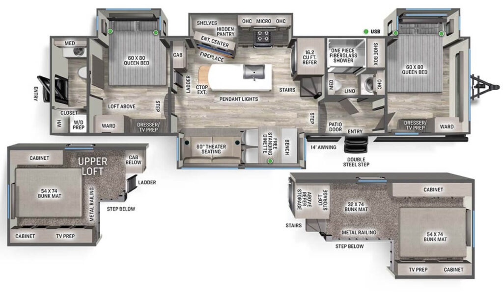FOREST_RIVER_SIERRA_41DUPLEX Floor Plan