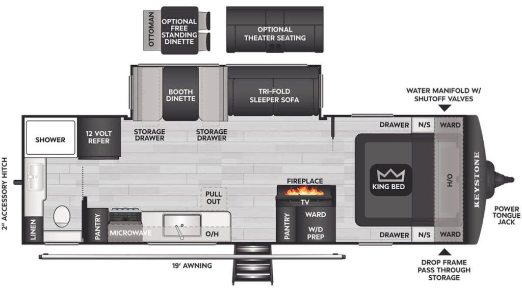 KEYSTONE_COUGAR_26LBWE Floor Plan