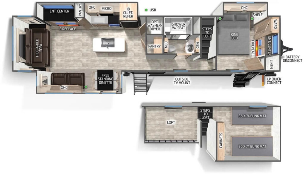 FOREST_RIVER_TIMBERWOLF_BLACK_LABEL_39DLBL Floor Plan