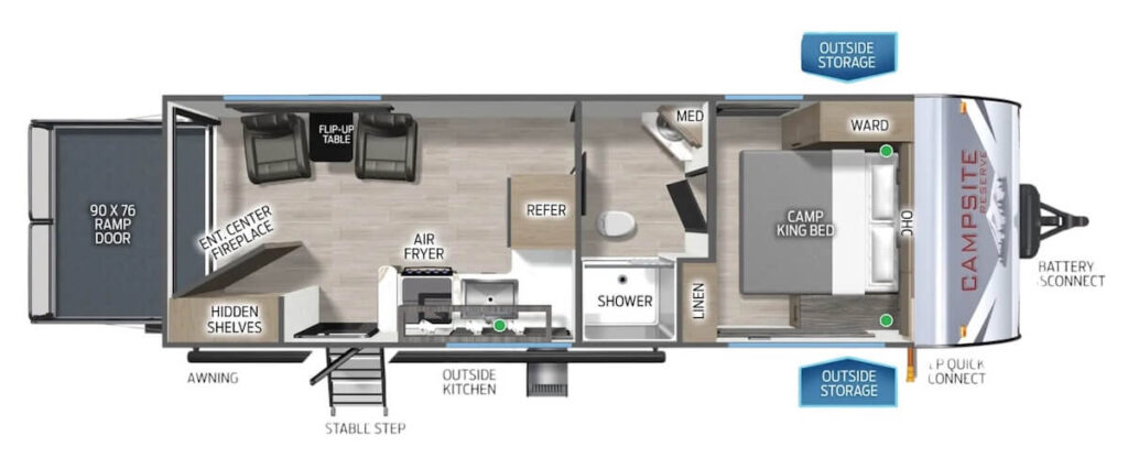 campsite reserve floor plan overview