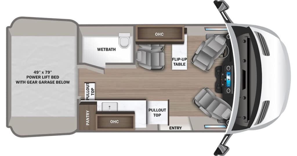 Jayco Terrain 19Y Floor Plan AWD camper van