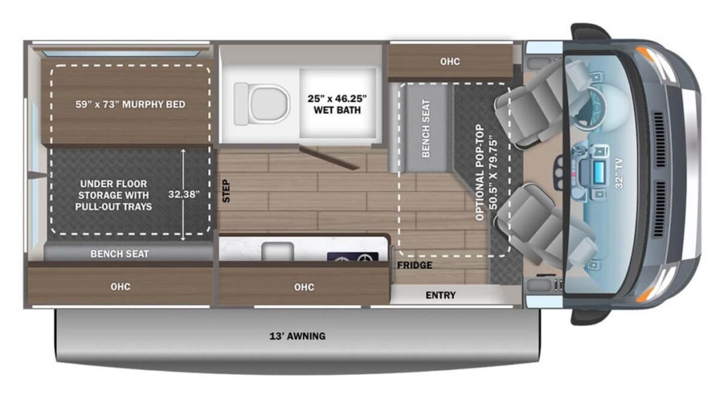 JAYCO SWIFT 20E Floor Plan 