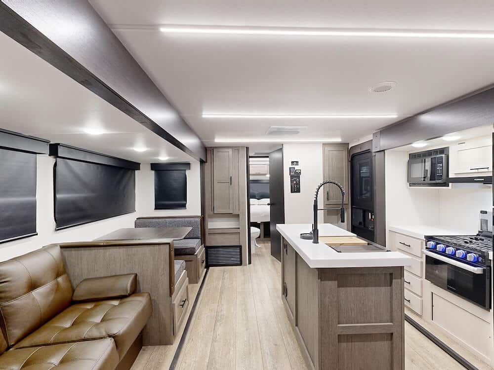 Alpha Wolf kitchen and living area interior image