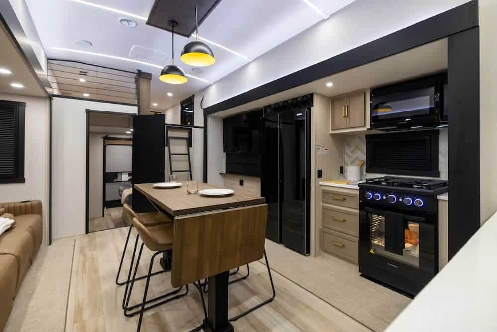 Heritage Glen fifth wheel interior kitchen
