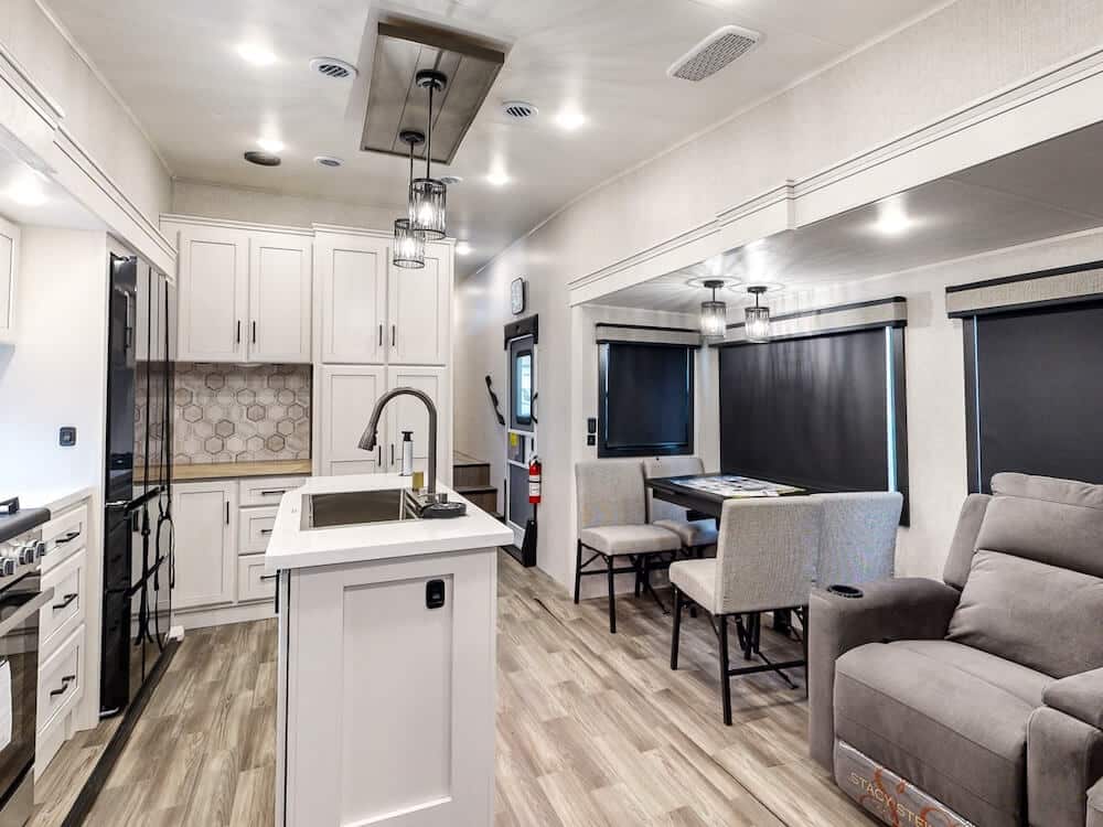 Jayco fifth wheel kitchen and dining area