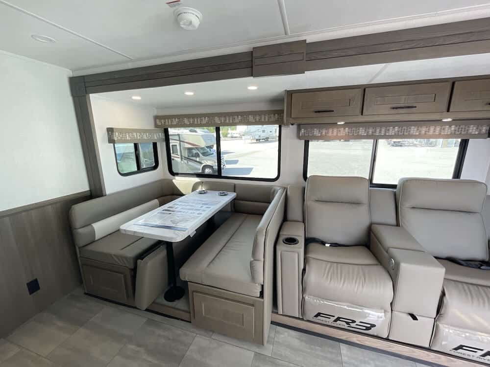 Forest River FR3 30DS dinette and theater seating