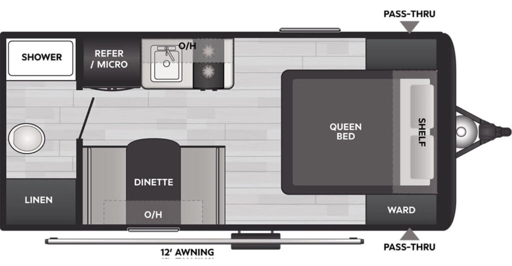 Keystone Coleman Light 17RX floor plan overview