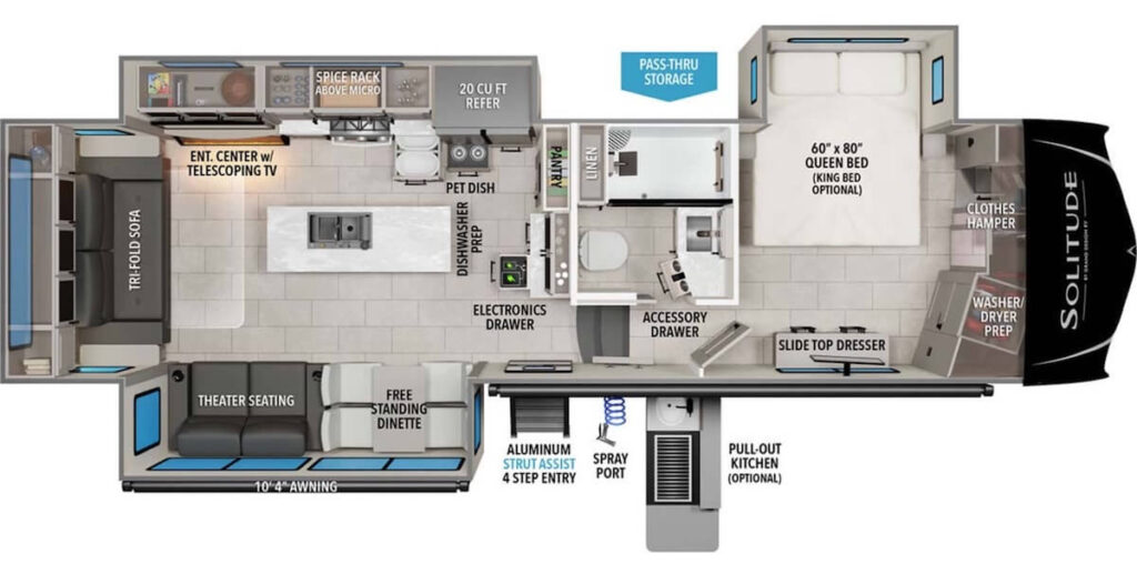 GRAND_DESIGN_SOLITUDE_310GK Floor Plan best 5th wheel for full time living