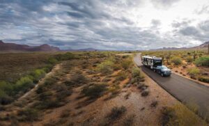 featured toy hauler with king bed