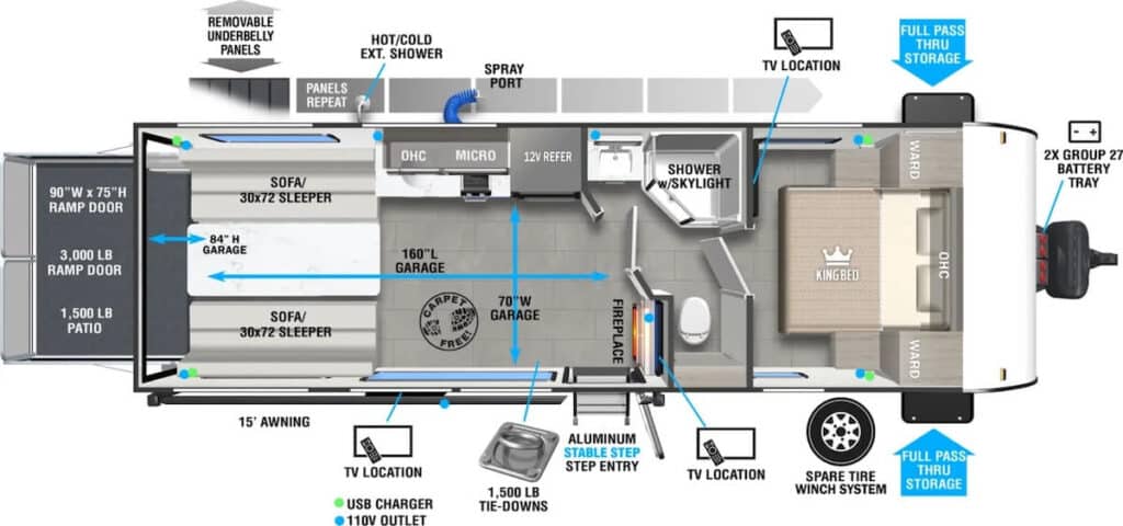 FOREST_RIVER_SALEM_FSX_260RTK Floor Plan