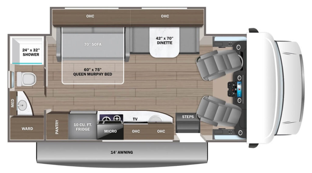 JAYCO_MELBOURNE_24R Mercedes class c rv camper Floor Plan