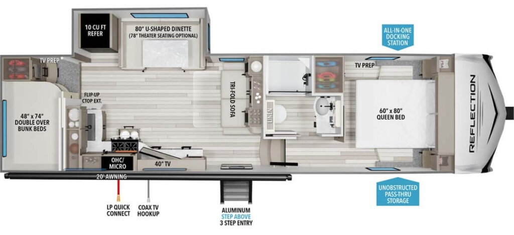 GRAND_DESIGN_REFLECTION_100_SERIES_27BH fifth wheel bunkhouse Floor Plan