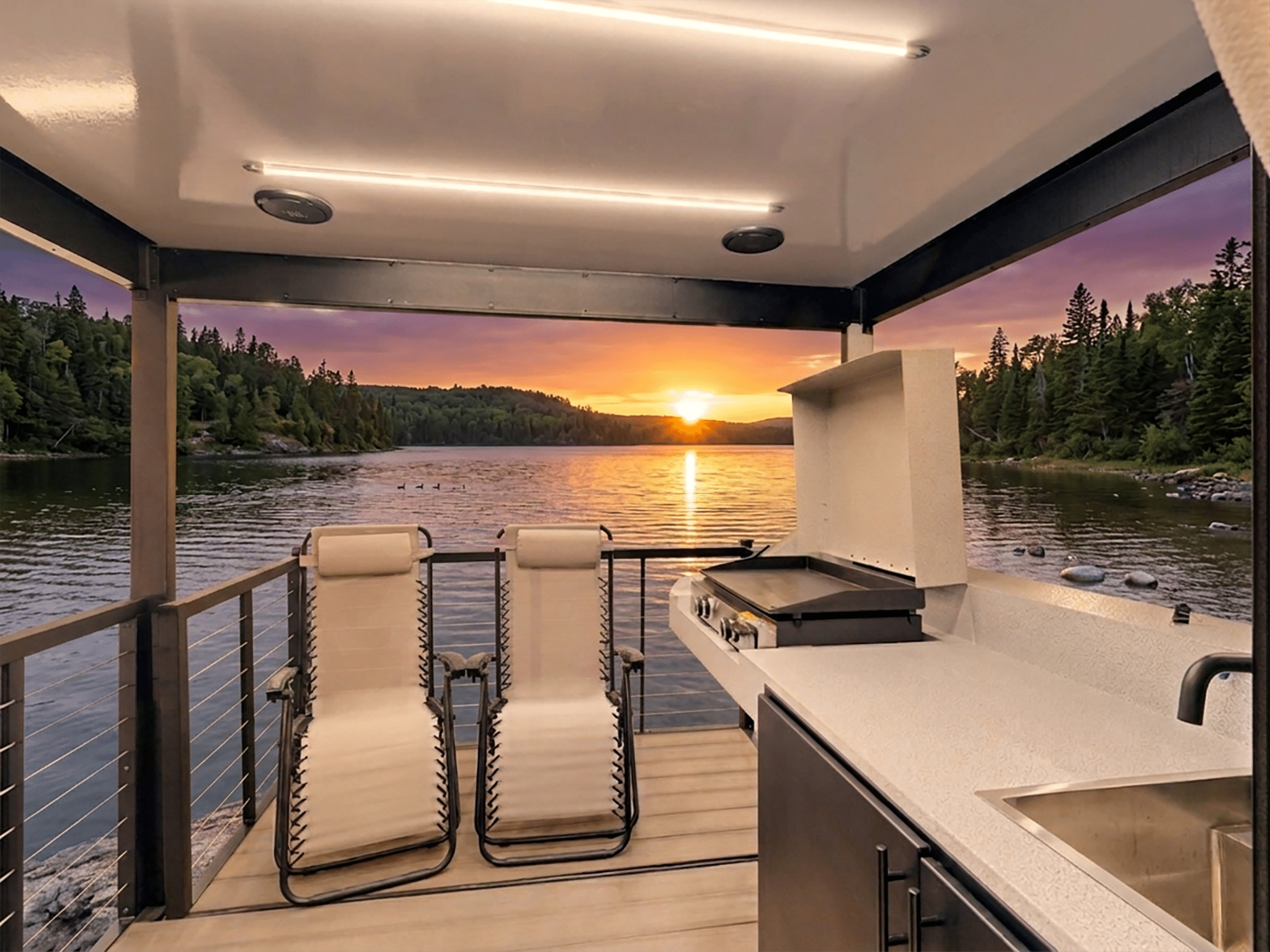 featured 2 travel trailer with patio