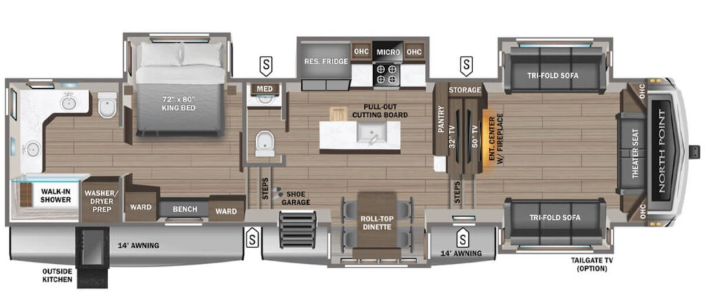 JAYCO_NORTH_POINT_382FLRB Floor Plan 