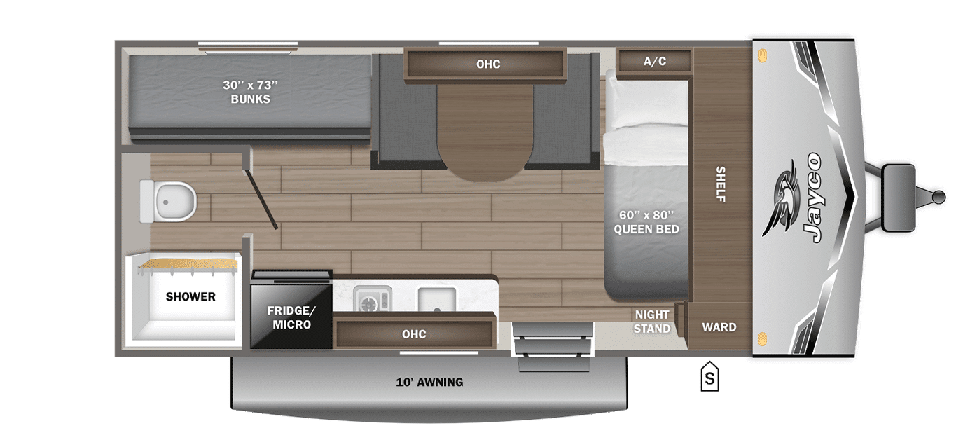 Floorplan of a jay flight slx 170BH