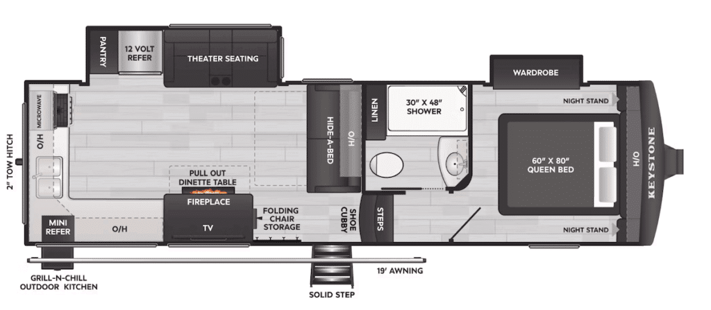 Arcadia Super Lite 260SLCL Floor Plan
