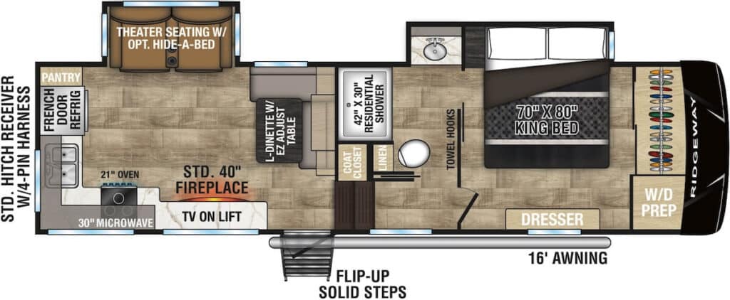 K_Z_RIDGEWAY_27RK Floor Plan-30-foot-5th-wheel-camper-floor-plans