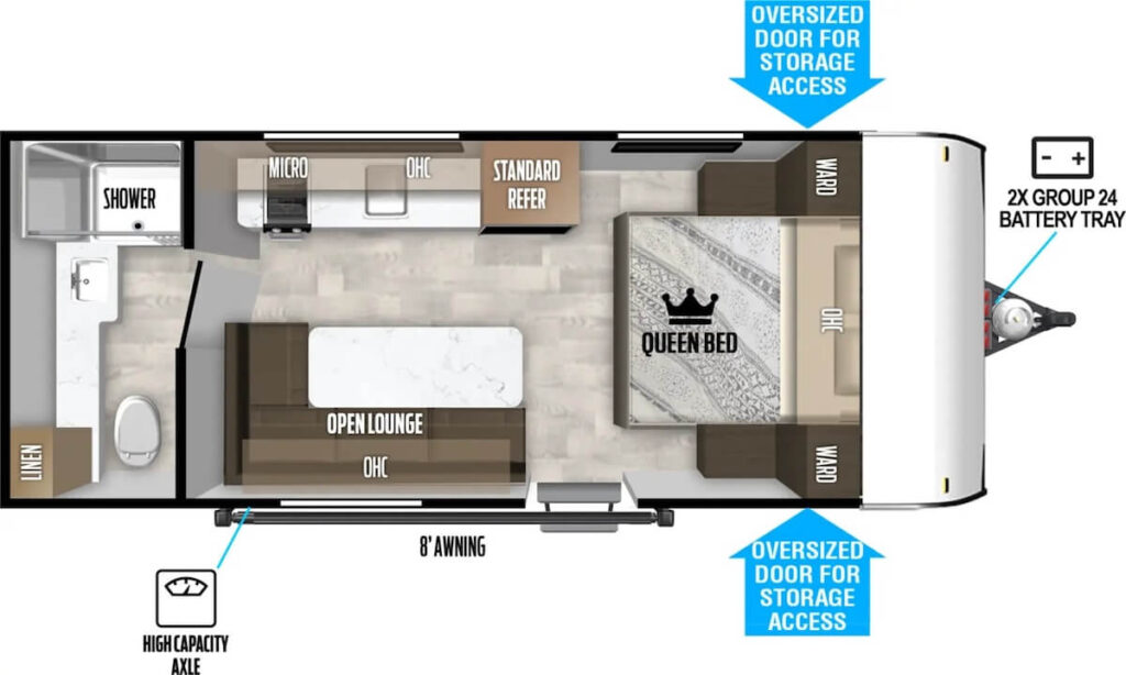 FOREST_RIVER_WILDWOOD_FSX_164FBLE Floor Plan