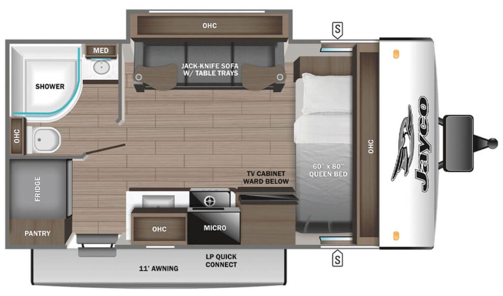 JAYCO_JAY_FEATHER_AIR_16FBS Floor Plan-20-foot-travel-trailer