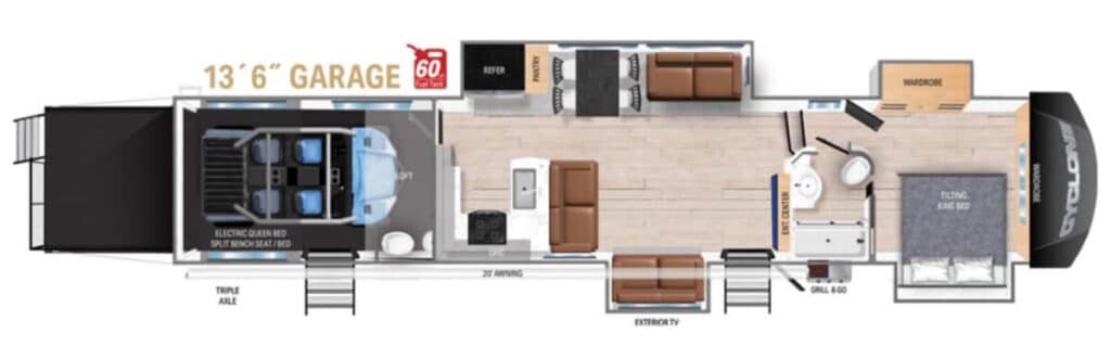 HEARTLAND_CYCLONE_4008 Floor Plan-biggest-toy-hauler