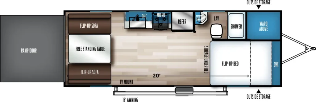 Rogue toy hauler floor plan