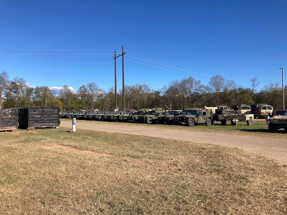 Army Reserves stages equipment at Camping World