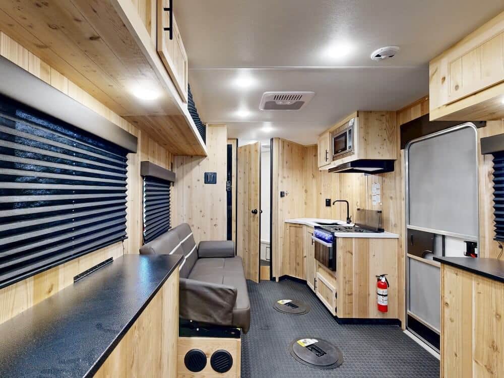 Campsite Ice house camper interior-1
