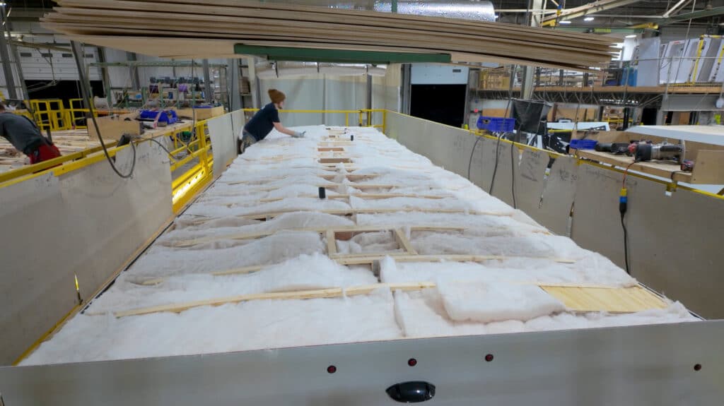 Example of insulation added to RV roof
