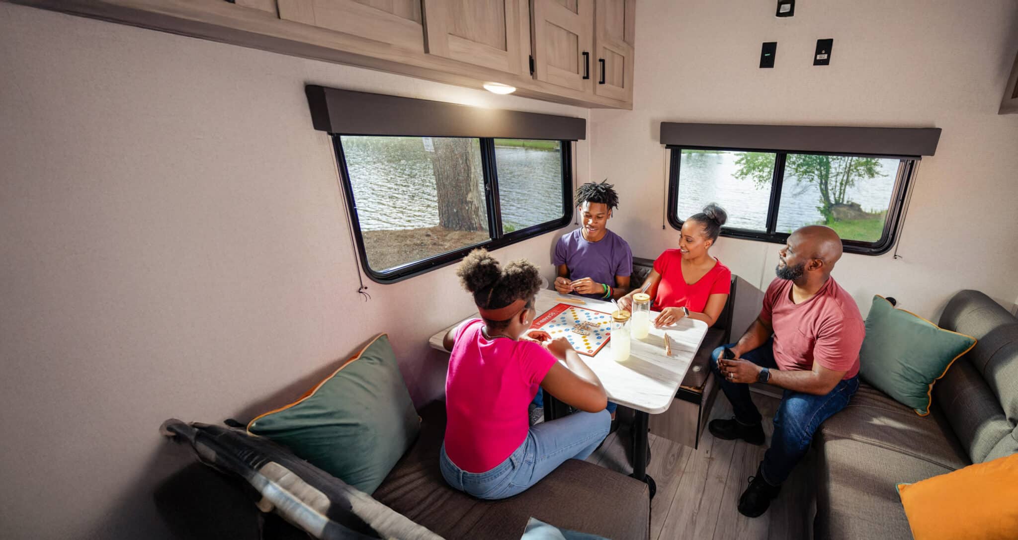 featured rear dinette travel trailer
