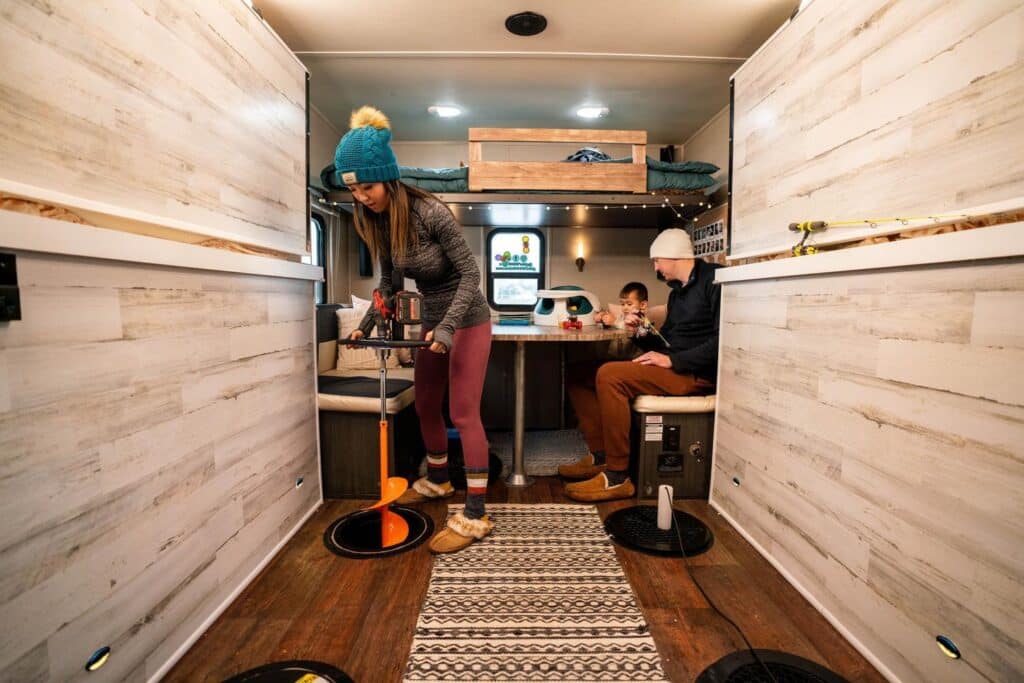 Girl10kLakes Ice House Fishing Camper