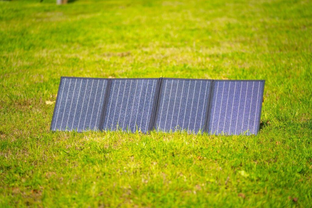Solar panels outside an rv