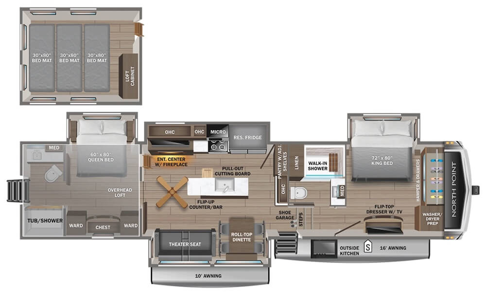 JAYCO_NORTH_POINT_390CKDS Floor Plan