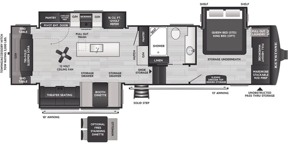 KEYSTONE_COUGAR_316RLS Floor Plan