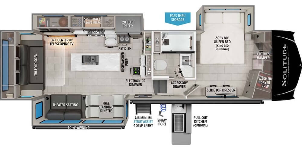 GRAND_DESIGN_SOLITUDE_310GK Floor Plan 4 season 5th wheel