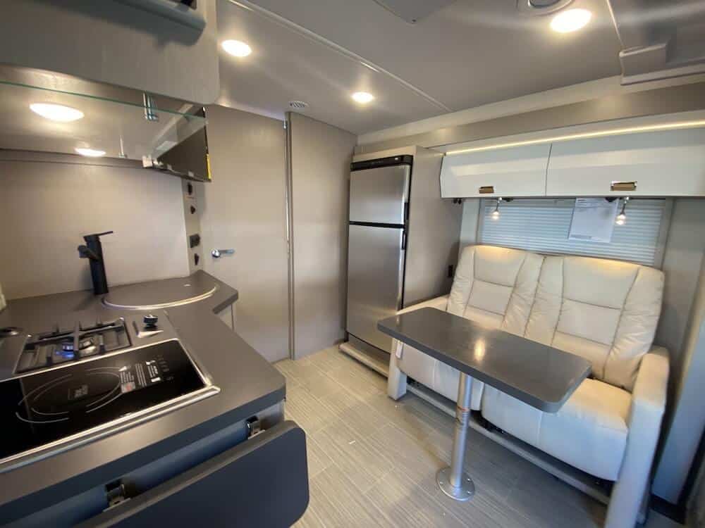 Living area and kitchen of the Winnebago View 24R