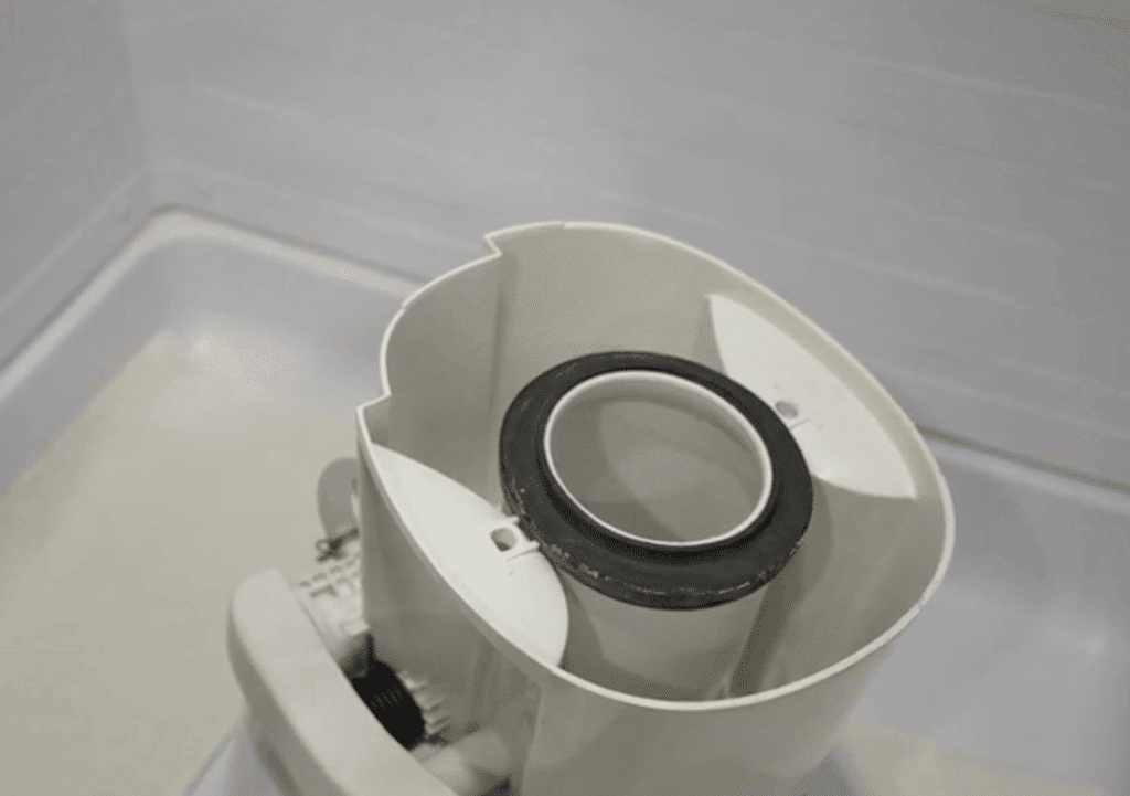 Flange seal at base of RV toilet
