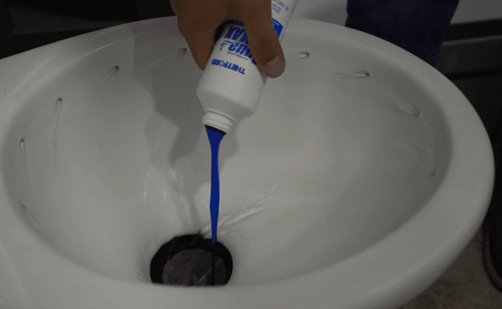Using chemicals to fix RV toilet