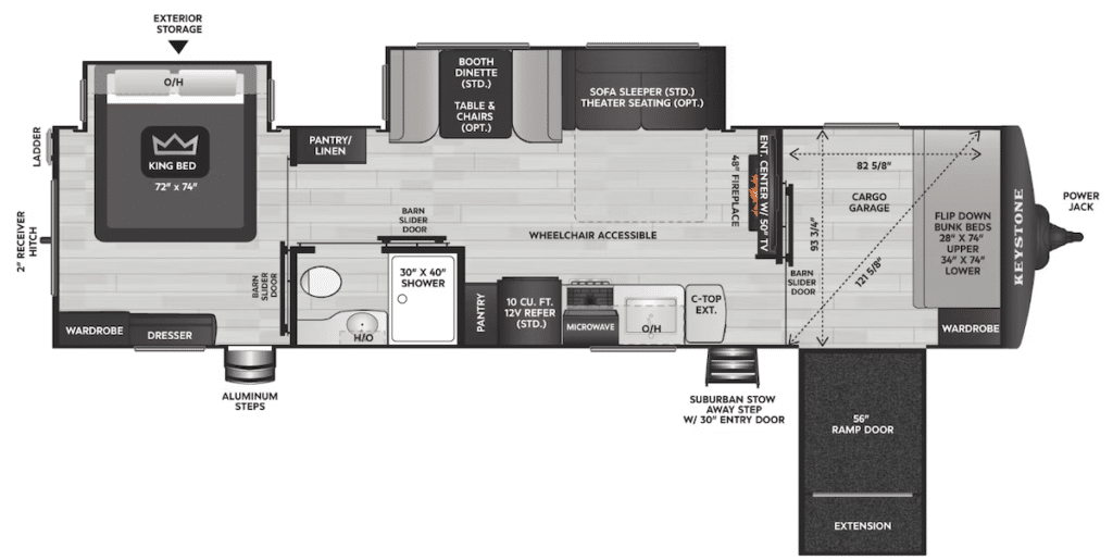 Outback 342CG Floor Plan