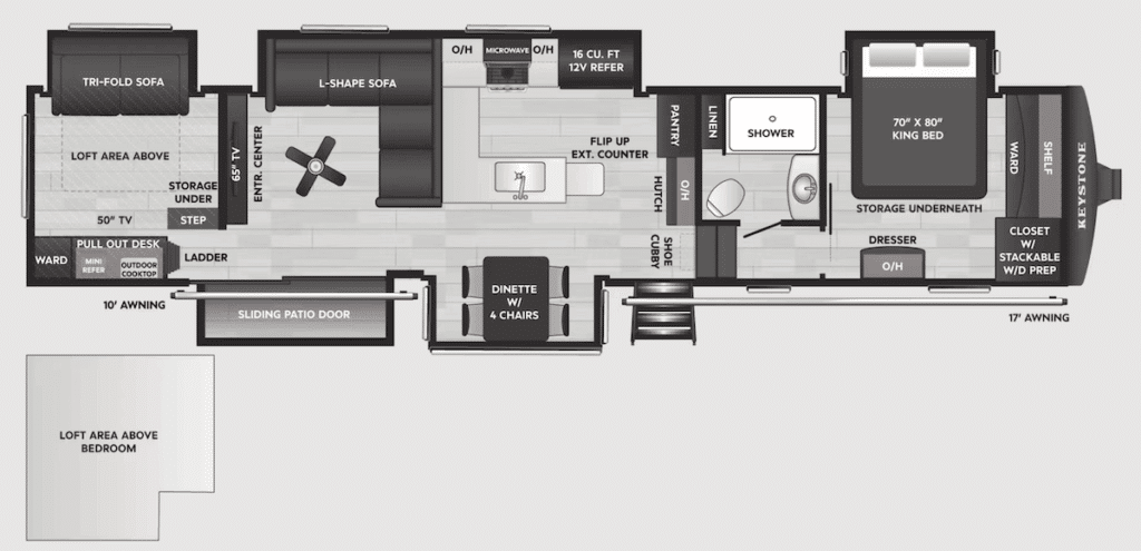 Keystone Sprinter 3950SSP Floor Plan 