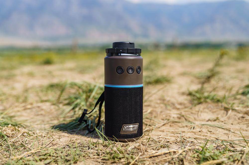 Bluetooth speaker at tailgate party