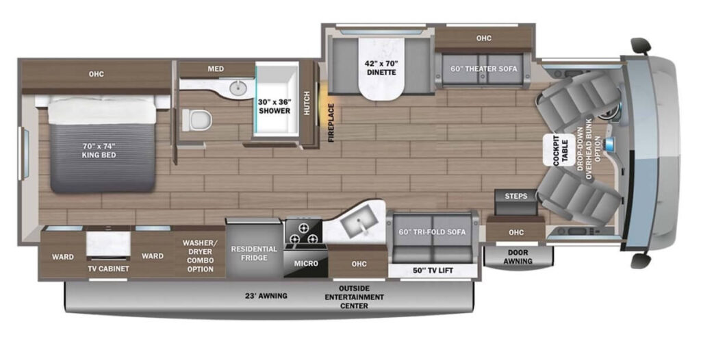 JAYCO_PRECEPT_34G large motorhome Floor Plan 