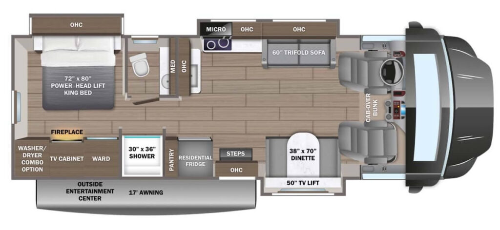 JAYCO_SENECA_XT_35L large motorhome Floor Plan 