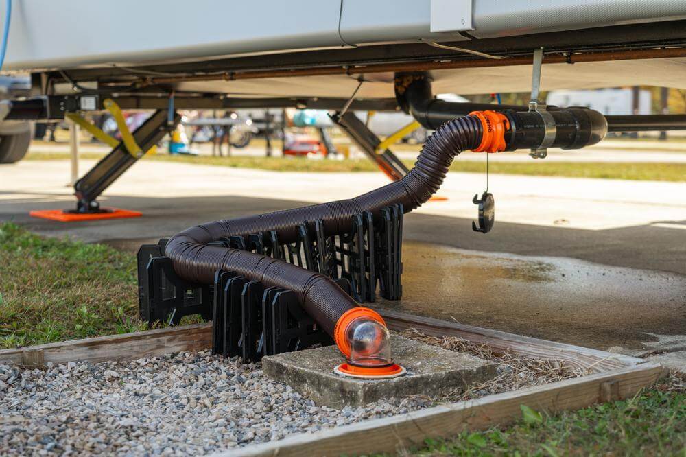 RV sewer hose connection