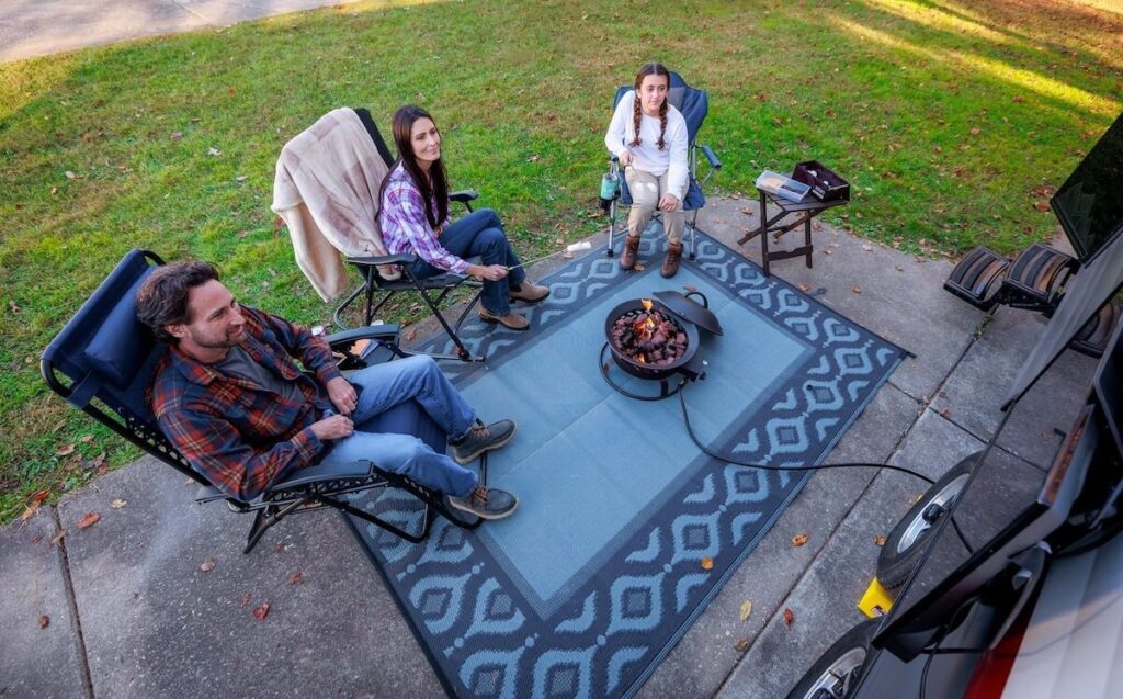 Camper patio mat