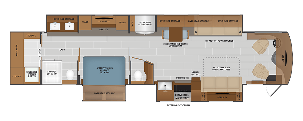 Palisade_45CS_MY26 best class a RV floor plan